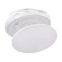 Ventilateur DC Blanc 59W 107cm 4 Pales Déployables avec Lumière LED 3 Températures (3000-4000-6000K) 6980lm, Fonction Été-Hiver, Intensité Réglable, Télécommande Incluse
