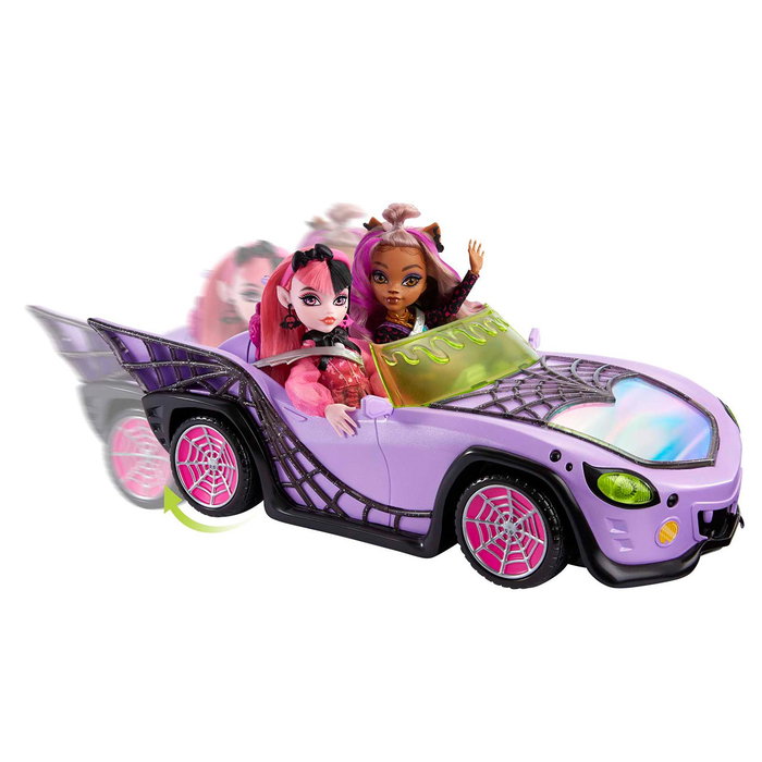 Mattel Monster High Ghoul Mobile Hhk63 - Voiture Jouet avec Capacité 4 Poupées - Accessoires Boissons et Mascotte Mattel Monster High Ghoul Mobile Hhk63 - Voiture Jouet avec Capacité 4 Poupées - Accessoires Boissons et Mascotte