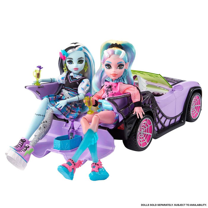 Mattel Monster High Ghoul Mobile Hhk63 - Voiture Jouet avec Capacité 4 Poupées - Accessoires Boissons et Mascotte Mattel Monster High Ghoul Mobile Hhk63 - Voiture Jouet avec Capacité 4 Poupées - Accessoires Boissons et Mascotte