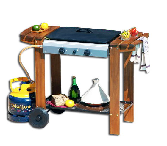 BAMBU Barbecue à gaz Montréal 54x38 avec roues BAMBU Barbecue à gaz Montréal 54x38 avec roues
