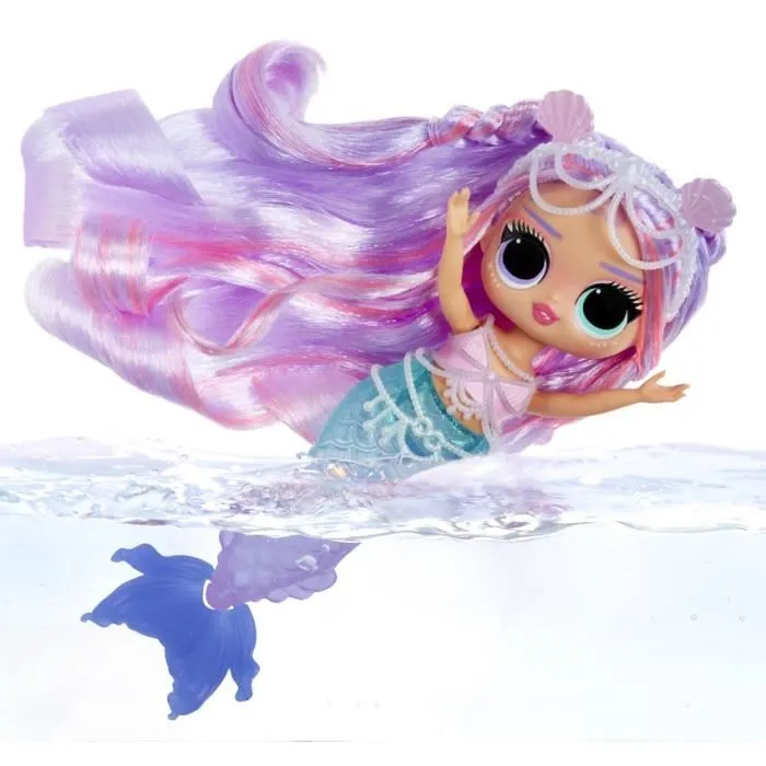 L.O.L. Surprise Poupée Tweens MERMAID Lana Marine, Poupée Sirène à Queue Changeant de Couleur avec Accessoires (Lunettes, Diadème)