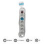 GSC Evolution Multiprise Série Standard 6 prises avec interrupteur, 3m, Blanc