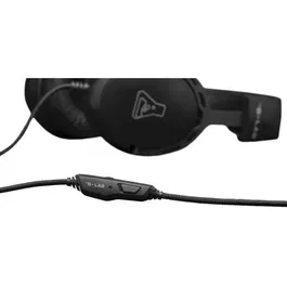 The G-Lab KORP TITANIUM Casque gamer filaire avec micro, technologie X-TRA Bass, pour PC, PS4, Xbox One - Noir