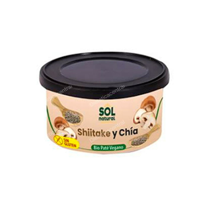 SOLNATURAL Pâté de Shiitake et Chia 125g Bio, Vegan, Sans Gluten SOLNATURAL Pâté de Shiitake et Chia 125g Bio, Vegan, Sans Gluten