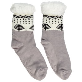 Sensly Chaussettes avec Motifs Sapins et Doublure Sherpa Taille 39/42