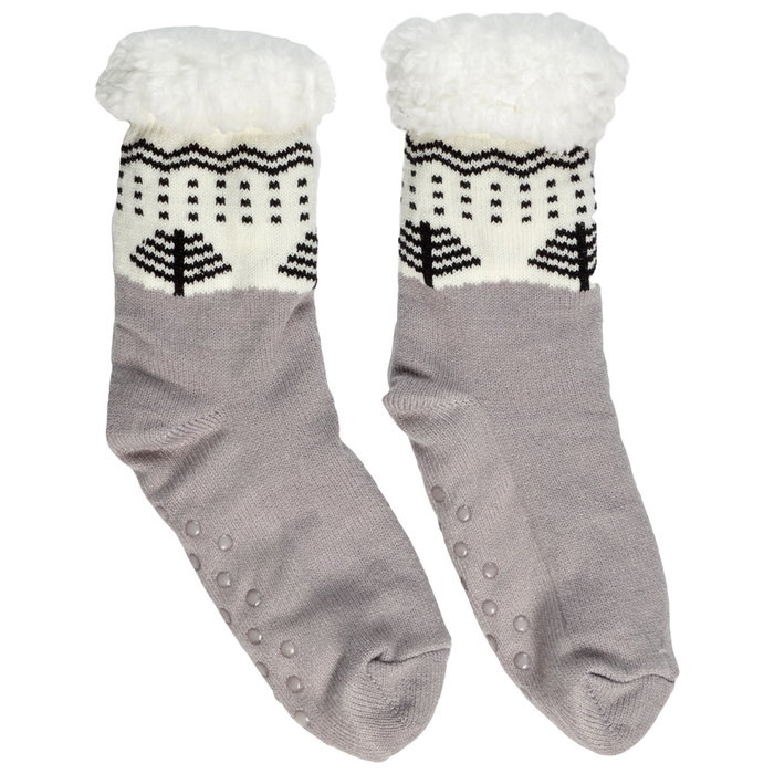 Sensly Chaussettes avec Motifs Sapins et Doublure Sherpa Taille 39/42 Sensly Chaussettes avec Motifs Sapins et Doublure Sherpa Taille 39/42