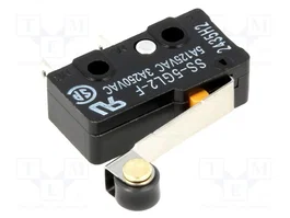 Aratas (Formerly Omron Components) Micro-interrupteur SNAP ACTION SPDT avec levier à rouleau SS-5GL2-F