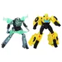 Hasbro - Figurines Cyber-Combiner interactives Transformers EarthSpark Bumblebee et Mo Malto - Jouet pour enfants à partir de 6 ans