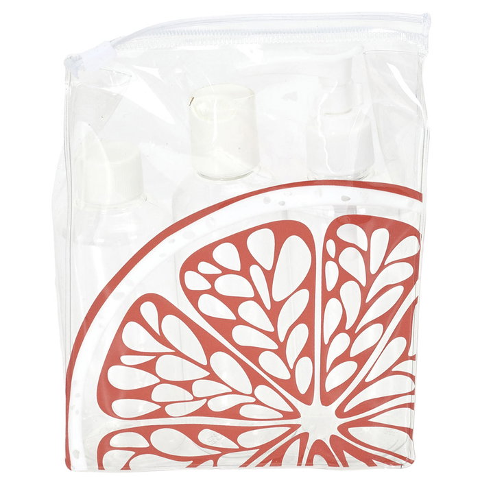 Jet Lag Kit Voyage Nécessaire et 3 Flacons Fruités Assortis
