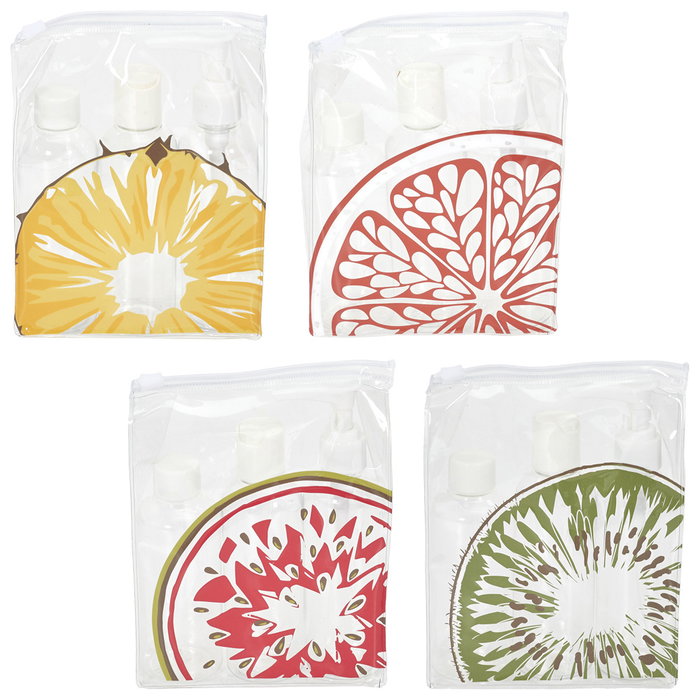 Jet Lag Kit Voyage Nécessaire et 3 Flacons Fruités Assortis