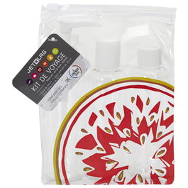 Jet Lag Kit Voyage Nécessaire et 3 Flacons Fruités Assortis