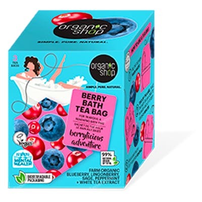 Organic Shop Sachets de Thé de Bain Berrylicious, 3x50 g Organic Shop Sachets de Thé de Bain Berrylicious, 3x50 g