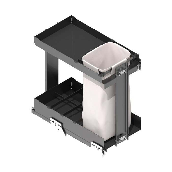 MENAGE CONFORT Serie Nova Flat Modulo Botellero/Panero 400mm avec Glissières Extractibles et Fermeture Amortie