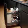 MENAGE CONFORT Serie Nova Flat Modulo Botellero/Panero 400mm avec Glissières Extractibles et Fermeture Amortie
