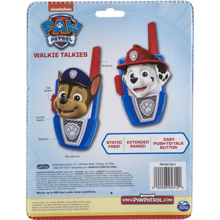 Ekids Talkie-walkie PAW Patrol Ekids Talkie-walkie PAW Patrol