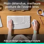 Logitech - Souris Sans Fil Ergonomic ERGO M575S Blanc - Tracking Avancé 1000 DPI