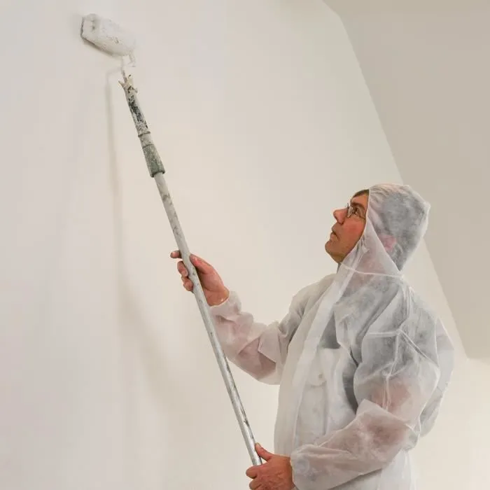 Combinaison de Protection Jetable CON:P 4555500 Taille L en Polypropylène Blanc avec Capuchon et Fermeture Éclair - Vêtement de Protection Catégorie 1 Combinaison de Protection Jetable CON:P 4555500 Taille L en Polypropylène Blanc avec Capuchon et Fermeture Éclair - Vêtement de Protection Catégorie 1