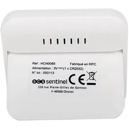 SCS SENTINEL ThermoHygro - Thermomètre Hygromètre Intérieur sans fil avec Affichage Heure, Alarme, Température et Humidité - Capteur d'Environnement SENTINEL