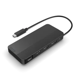 Lenovo Station d'accueil nomade Travel Dock 40B90100EU - Chargeur USB-C avec port HDMI et Ethernet - Noir