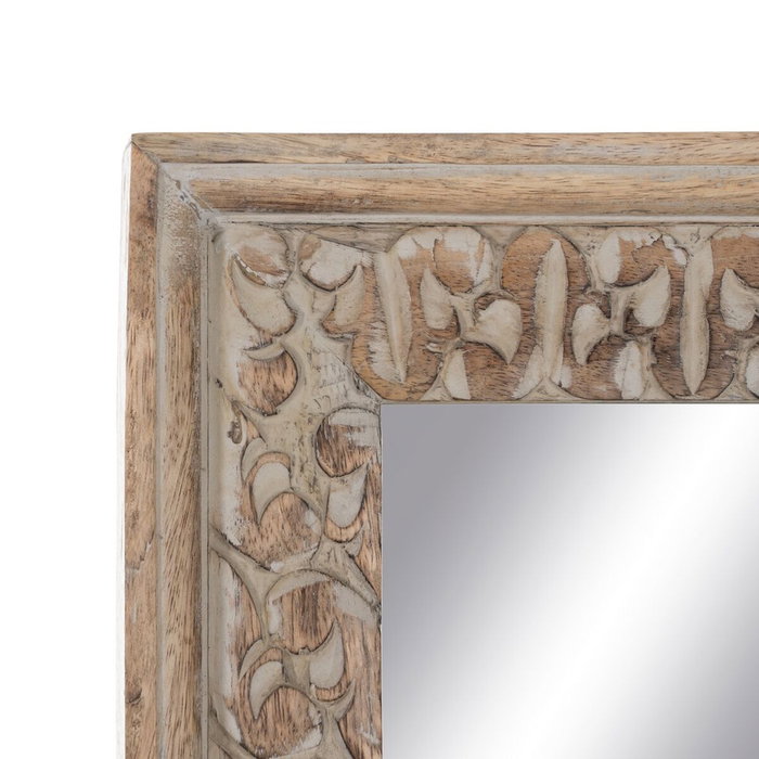 BigBuy Home Miroir sur Pied Blanc Naturel Vertical 48,26 x 7 x 183 cm