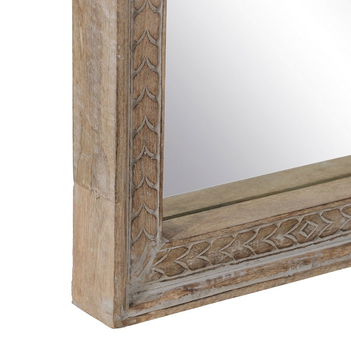 BigBuy Home Miroir sur Pied Blanc Naturel Vertical 48,26 x 7 x 183 cm