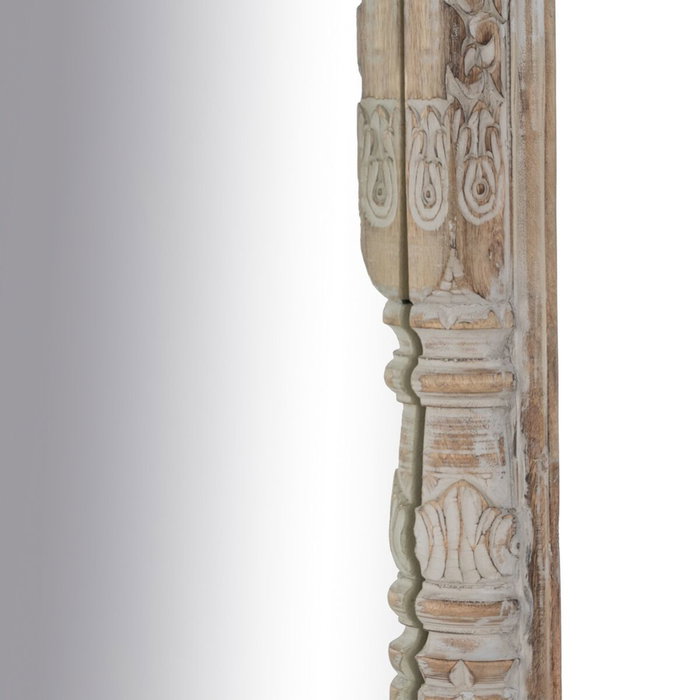 BigBuy Home Miroir sur Pied Blanc Naturel Vertical 48,26 x 7 x 183 cm