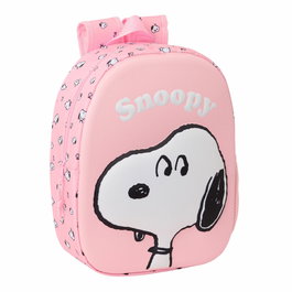 Sac à dos enfant Snoopy Rose 27 x 33 x 10 cm 3D