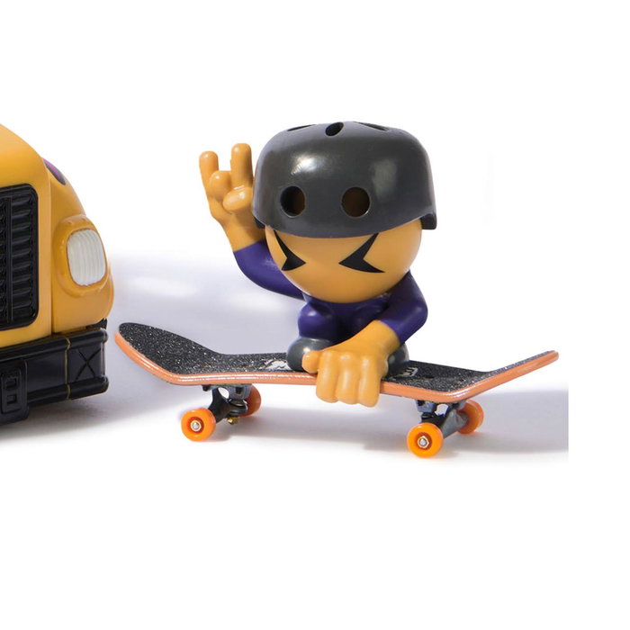 Spin Master Tech Deck Sk8 Crew Playset Autobus Ultra Sk8 6071034 - Autobus transformable en parc de skate miniature avec 3 rampes et figurine