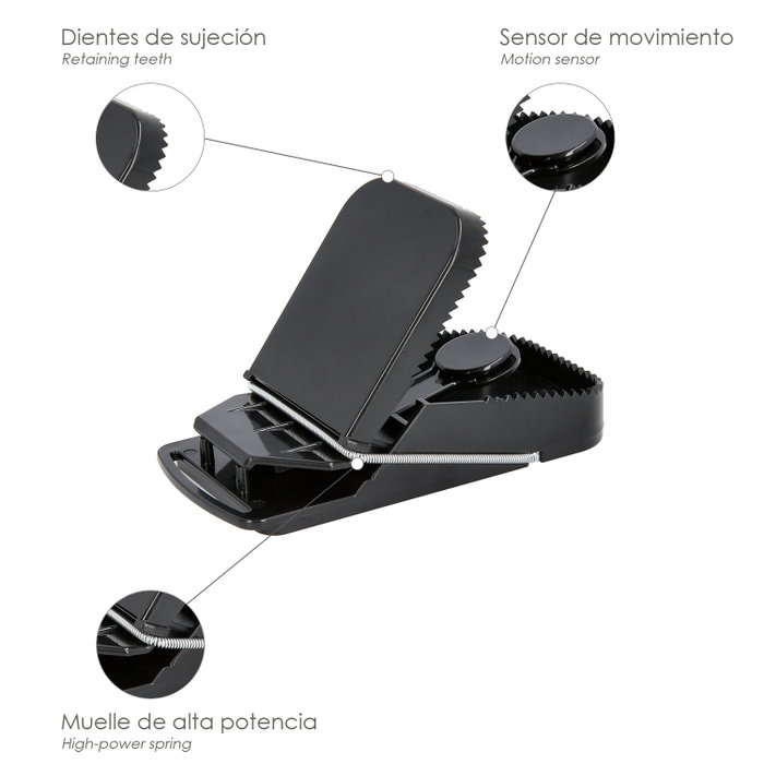 WOLFPACK LINEA PROFESIONAL Lot de 2 pièges à souris en plastique 9,5 x 4,7 cm