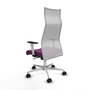 Piqueras y Crespo Chaise de Bureau Albacete Violet et Blanc