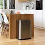 Kitchen Move Poubelle de Cuisine Automatique UPPER 60 L Inox Brossé avec Cerclage Design - Fonction Pédale