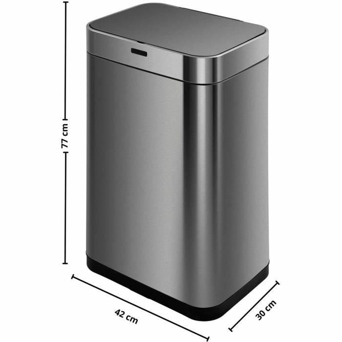Kitchen Move Poubelle Automatique UPPER 60 L Inox Argent Kitchen Move Poubelle Automatique UPPER 60 L Inox Argent
