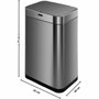 Kitchen Move Poubelle Automatique UPPER 60 L Inox Argent