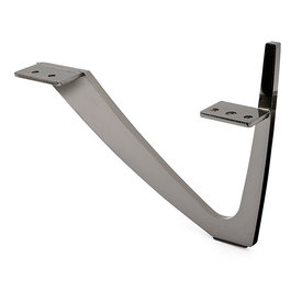 Q&Q Venka Pata Metálica - Pied de meuble ou canapé en métal, finition nickel sombre, hauteur 17,5 cm