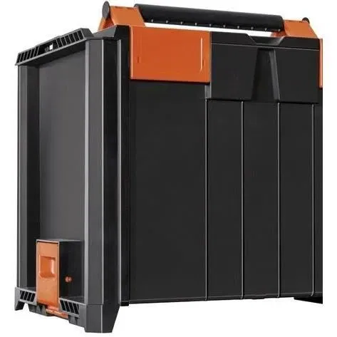 TOOD Coffret professionnel emboîtable ABS pour outils - 46 x 34 x 36 cm - Protection contre les chocs et rangement modulaire