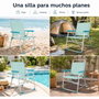 JugaToys Chaise de plage en aluminium aguamarina