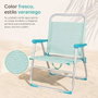 JugaToys Chaise de plage en aluminium aguamarina