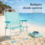 JugaToys Chaise de plage en aluminium aguamarina