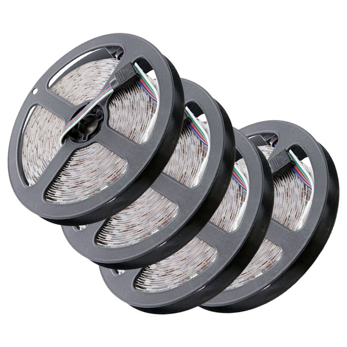 Pack 4 Tiras LED RGB SMD5050 12VDC 72W 4200Lm 5m Pack 4 Tiras LED RGB SMD5050 12VDC 72W 4200Lm 5m