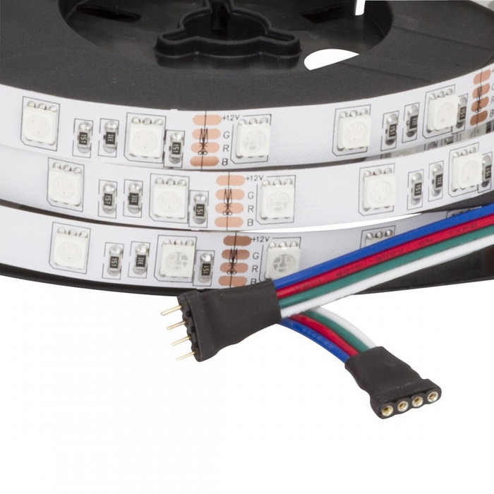 Pack 4 Tiras LED RGB SMD5050 12VDC 72W 4200Lm 5m Pack 4 Tiras LED RGB SMD5050 12VDC 72W 4200Lm 5m