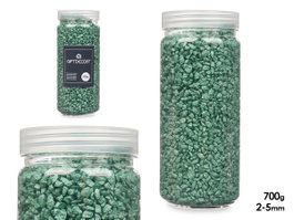GIFTDECOR Bote Piedra 2-5 mm Métallisée 700g Menthe