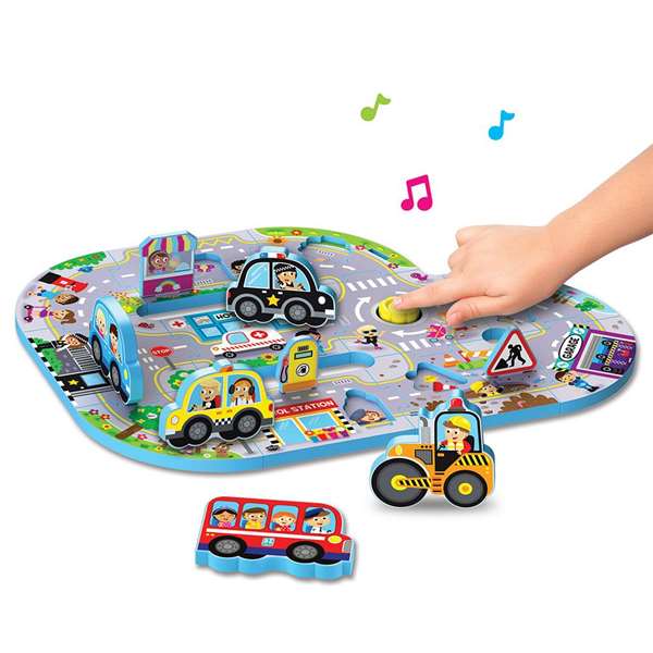 Reig Puzzle avec sons ville occupée - Jeu éducatif et musical pour enfant à partir de 2 ans (7 pièces, fonctionne avec piles)