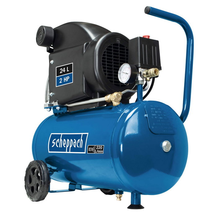 Scheppach Compresseur d'air horizontal HC26 - 24L - 1500 W - 8 bars Scheppach Compresseur d'air horizontal HC26 - 24L - 1500 W - 8 bars