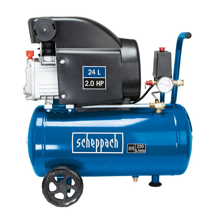 Scheppach Compresseur d'air horizontal HC26 - 24L - 1500 W - 8 bars Scheppach Compresseur d'air horizontal HC26 - 24L - 1500 W - 8 bars