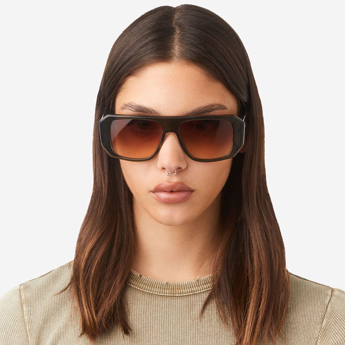 Hawkers ENFER Terre cuite verte Lunettes de soleil Unisexe 1 u