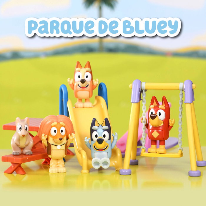 Moose Playset Bluey avec 5 Figurines et Accessoires de Parc