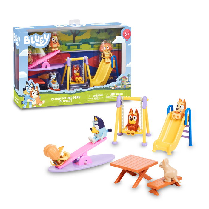 Moose Playset Bluey avec 5 Figurines et Accessoires de Parc