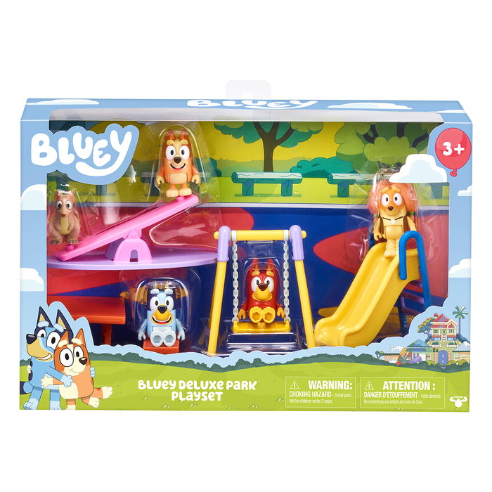 Moose Playset Bluey avec 5 Figurines et Accessoires de Parc