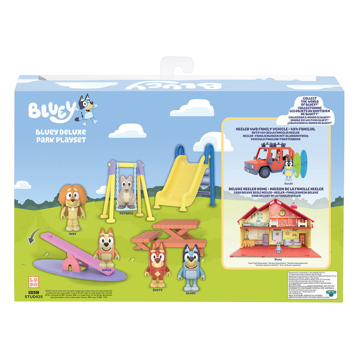 Moose Playset Bluey avec 5 Figurines et Accessoires de Parc