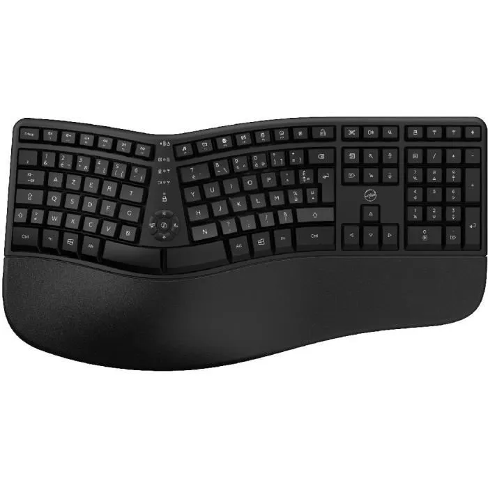 Mobility Lab Clavier Ergonomique Sans Fil ERGO K30W Full-size AZERTY - Triple Connectivité (Bluetooth, USB 2.4 GHz), Repose-Poignets, 23 Raccourcis, Autonomie 53 Jours, Noir